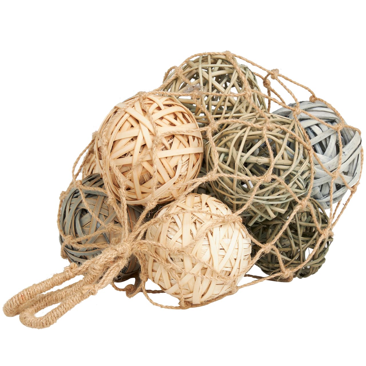 Cream Dried Plant Natural Foliage with Fishnet Bag